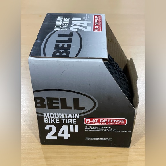 Bell Mountain Bike Tire With Flat Defense, Bell 24" x 1.95" Fits 1.75-2.125  new - Picture 3 of 4